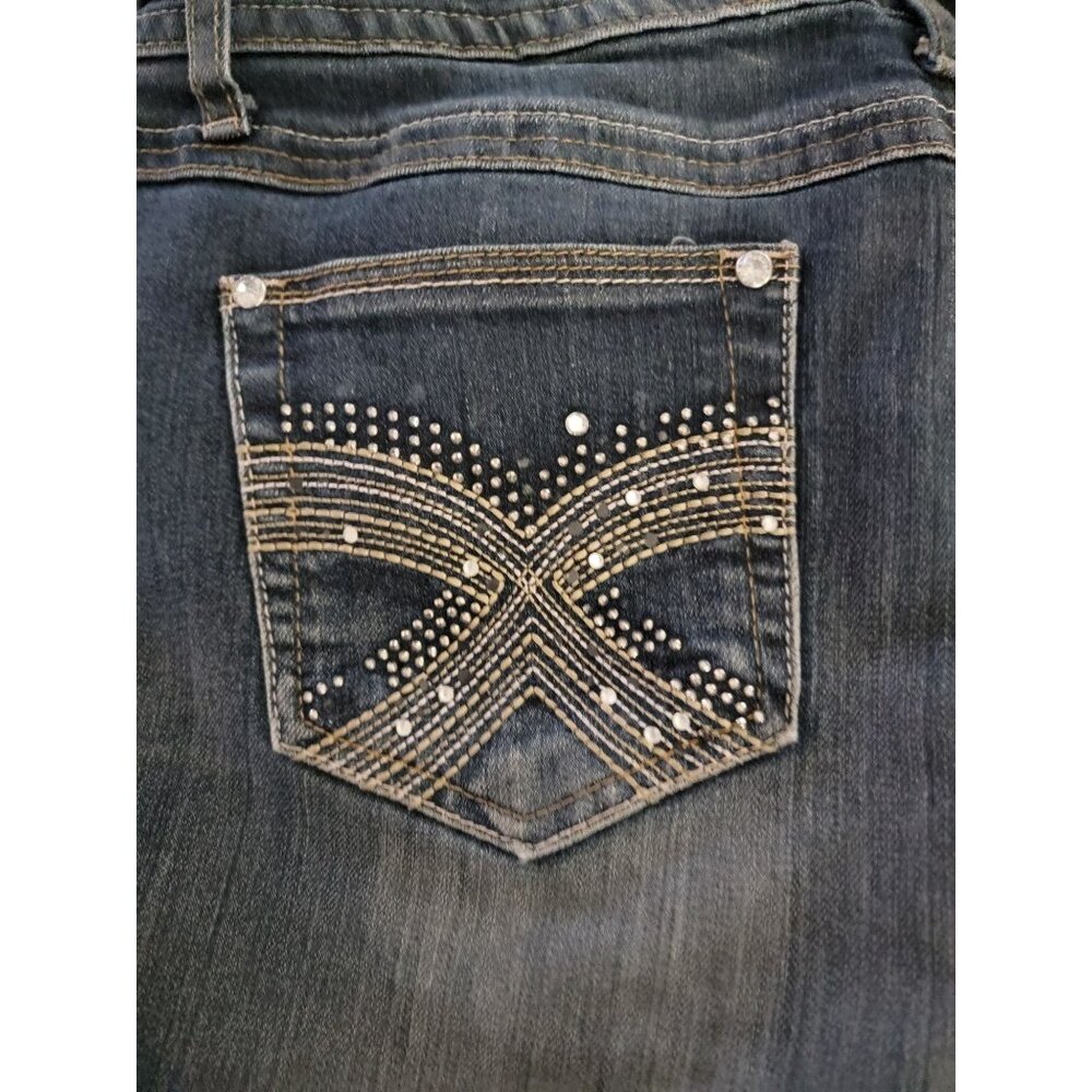 Earl Jean Womens Bootcut Embellished Jeans Size 14 - Picture 4 of 9